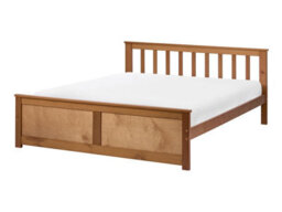 Wyld and Coco Pinecraft Brown Pine Wood Bed Frame - Eu 4Ft Small Double, Minimalist Matt Finish - thumbnail 3