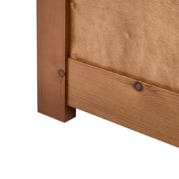 Wyld and Coco Pinecraft Brown Pine Wood Bed Frame - Eu 4Ft Small Double, Minimalist Matt Finish - thumbnail 9