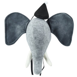 Beliani Kids Wall Decor Elephant Badou Cotton 36 Cm Grey - thumbnail 1