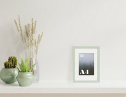 A4 Mint Green Picture Frame With Mount For A5 (14.8 X 21Cm - 5.8 X 8.3In) Poster, Photo, Artwork, Or Print. - thumbnail 4