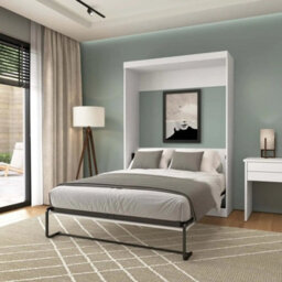 Double Wall Bed, Murphy Double Bed, Wall Mounted, Vertical Pull Down (135 X 190Cm) - Decoranddecor - thumbnail 1
