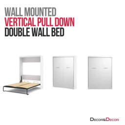 Double Wall Bed, Murphy Double Bed, Wall Mounted, Vertical Pull Down (135 X 190Cm) - Decoranddecor - thumbnail 6