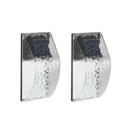 Gainsborough Set Of 2 Solar Wall Lights, Glass Effect Outdoor Lights With 5 White Led Bulbs Smart Sensor & Fixings Included - thumbnail 3