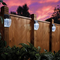 Gainsborough Set Of 2 Solar Wall Lights, Glass Effect Outdoor Lights With 5 White Led Bulbs Smart Sensor & Fixings Included - thumbnail 1