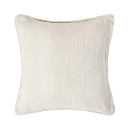 Homescapes Cotton Rajput Ribbed Natural Cushion Cover, 60 X 60 Cm