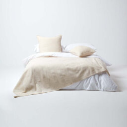 Homescapes Cotton Rajput Ribbed Natural Cushion Cover, 60 X 60 Cm - thumbnail 4