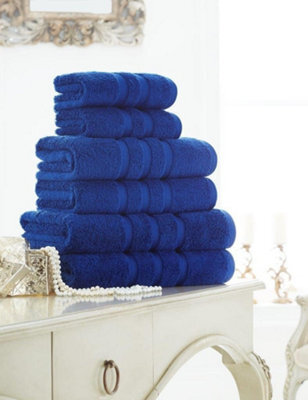 Gc Gaveno Cavailia 4 Pack Zero Twist Hand Towel 50X80 Electric Blue Quick Absorbent & Super Soft Towels