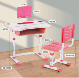Kid Desk And Chair Set Wooden Children Study Table Chair Writing Table Set Hshk - thumbnail 5