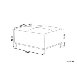Wyld And Coco White Bouclé Rectangular Footstool - Solid Wood Frame, Stainless Steel Legs, Minimalist Modern Design - thumbnail 5