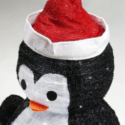 2.5Ft Penguin Pop Up Christmas Xmas Light Up Décor Decoration With 40 Cool White Led Lights For Indoor Or Outdoor - thumbnail 5