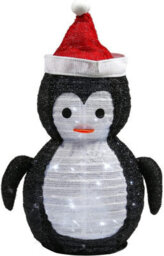 2.5Ft Penguin Pop Up Christmas Xmas Light Up Décor Decoration With 40 Cool White Led Lights For Indoor Or Outdoor - thumbnail 6