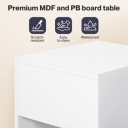 Levede Bedside Table Cabinet  Narrow Slim Side Cabinet Drawer Open Shelf - thumbnail 8