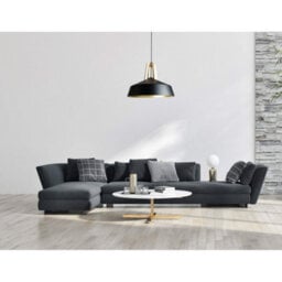 Luminosa Lighting Luminosa Trex Dome Pendant Ceiling Light Black, Gold 1X E27 - thumbnail 2