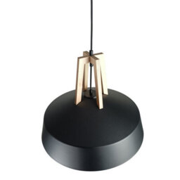Luminosa Lighting Luminosa Trex Dome Pendant Ceiling Light Black, Gold 1X E27 - thumbnail 4