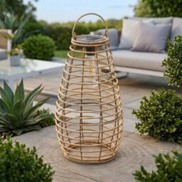 Venus Natural Rattan Solar Garden Lantern - thumbnail 2
