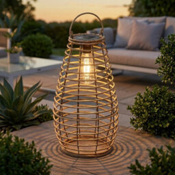 Venus Natural Rattan Solar Garden Lantern - thumbnail 1