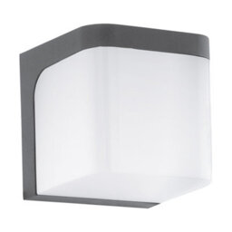 Stylish Ip44 Outdoor Wall Light In Anthracite With Built-In 6W Led Lamp - thumbnail 1