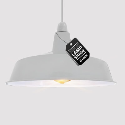 Modern White Metal Lamp Shade Pluto Ceiling Pendant Light For Kitchen & Living Room - image 1