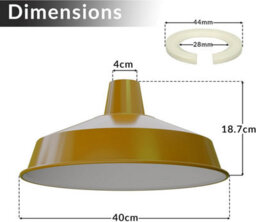 Modern White Metal Lamp Shade Pluto Ceiling Pendant Light For Kitchen & Living Room - thumbnail 3