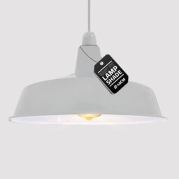 Modern White Metal Lamp Shade Pluto Ceiling Pendant Light For Kitchen & Living Room