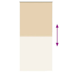 Berkfield Durable Roller Blind Blackout Beige 100X210 Cm Fabric Width 95.7 Cm Polyester - thumbnail 5