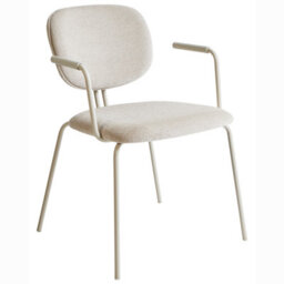 Beliani Set Of 2 Dining Chairs Carille Chenille Light Beige - thumbnail 6