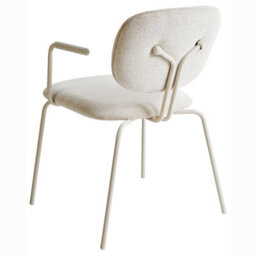 Beliani Set Of 2 Dining Chairs Carille Chenille Light Beige - thumbnail 5