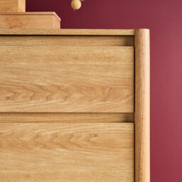 Sweeek - Wood Effect Chest Of 4 Drawers Natural 80X42X98 Cm - Harmony - thumbnail 6