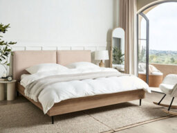 Beliani Bed Boucle Limanton 180 X 200 Cm (Eu Super King) Beige - thumbnail 2