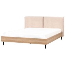 Beliani Bed Boucle Limanton 180 X 200 Cm (Eu Super King) Beige - thumbnail 4
