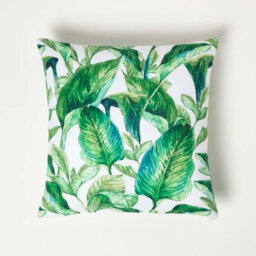 Homescapes Luxury Outdoor Cushions 2 Set, Waterproof Filled Cushion Soft-Touch Green Banana Leaf, For Garden And Indoors, 45X45 Cm - thumbnail 4