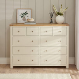 The Furniture Market Marbury Cream Jumbo 10 Drawer Chest - thumbnail 2