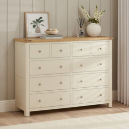 The Furniture Market Marbury Cream Jumbo 10 Drawer Chest - thumbnail 1