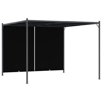 Walplus Garden Pergola With Retractable Roof 3X3 M Anthracite - image 1