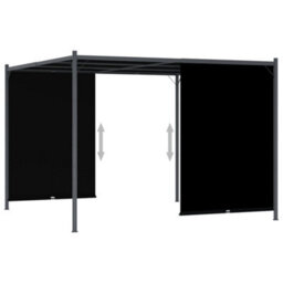 Walplus Garden Pergola With Retractable Roof 3X3 M Anthracite - thumbnail 3