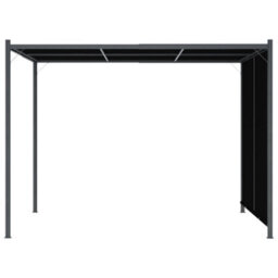Walplus Garden Pergola With Retractable Roof 3X3 M Anthracite - thumbnail 2