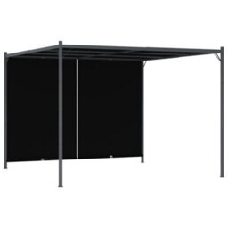 Walplus Garden Pergola With Retractable Roof 3X3 M Anthracite - thumbnail 1
