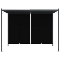 Walplus Garden Pergola With Retractable Roof 3X3 M Anthracite - thumbnail 5