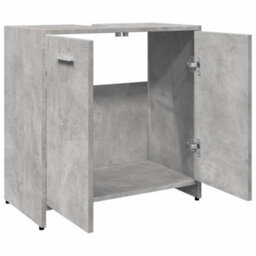 Berkfield Durable Bathroom Sink Cabinet Concrete Grey 60X33X60 Cm Engineered Wood - thumbnail 6