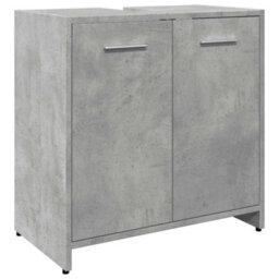 Berkfield Durable Bathroom Sink Cabinet Concrete Grey 60X33X60 Cm Engineered Wood