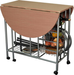 Spot On Dealz Folding Dining Table Drop Leaf Table And Chairs Space Saving Fold Away Butterfly Kitchen Breakfast Bar - thumbnail 2