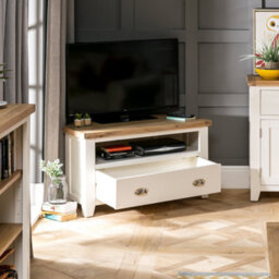 The Furniture Market Cheshire Cream Painted Corner Tv Unit Up To 50 Tv Size - thumbnail 2