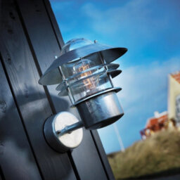 Nordlux Blok Outdoor Galvanized Steel Wall Light Coastal/marine Safe Silver,mains - thumbnail 1