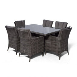 That's Furniture Savannah Rectangular 6 Seater Rattan Patio Dining Set - Grey - thumbnail 5