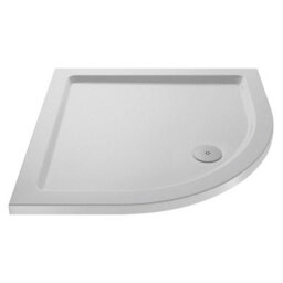 Slip Resistant 800mm X 800mm Premium Slimline Quadrant Shower Tray - White, Anti-Slip Stone Resin Bathroom Base By Balterley - thumbnail 1