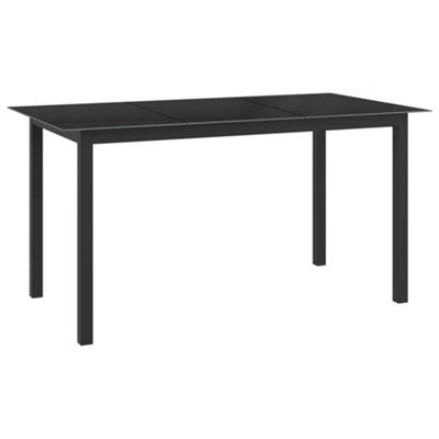 Walplus Garden Table Black 150X90X74 Cm Aluminium And Glass - image 1