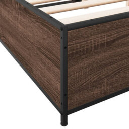 Berkfield Bed Frame Without Mattress Brown Oak 140X190 Cm - thumbnail 7