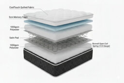 Sloomy 3Ft Midnight Bonnell 25Cm Deep Memory Foam Mattress - thumbnail 3