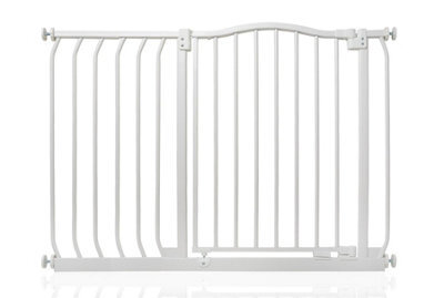 Safetots Curved Top Safety Gate, 98Cm - 107Cm, Matt White, Pressure Fit Stair Gate - image 1