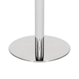 Lamboro Deluxe Como Poseur Table, Round Black Wood Top With Chrome Base, Home & Bar Table, 1015mm High - thumbnail 4